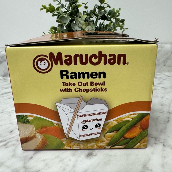 Maruchan Ramen Ceramic Takeout Container w/ Chopsticks - NIB - Picture 13 of 14